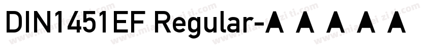 DIN1451EF Regular字体转换